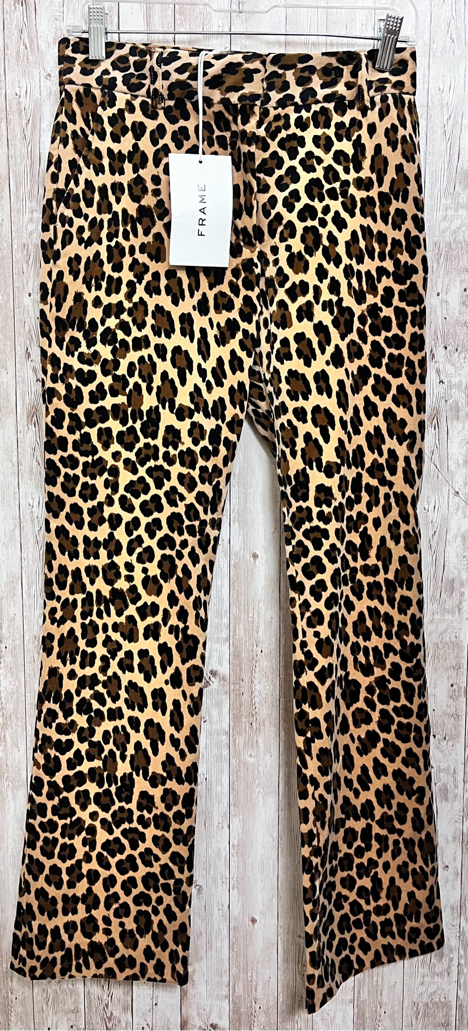 FRAME Size 0 BLACK AND TAN Pants