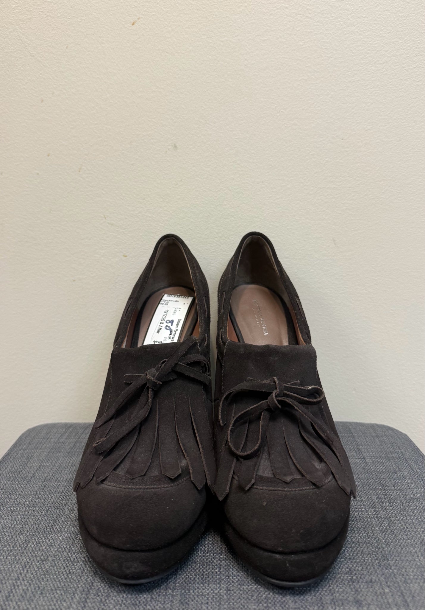 BOTTEGA VENETA 8.5 DARK BROWN SHOES