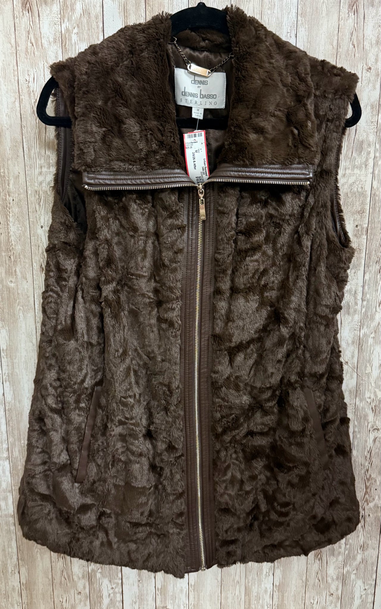 Size M DENNIS BASSO CHOCOLATE Vest