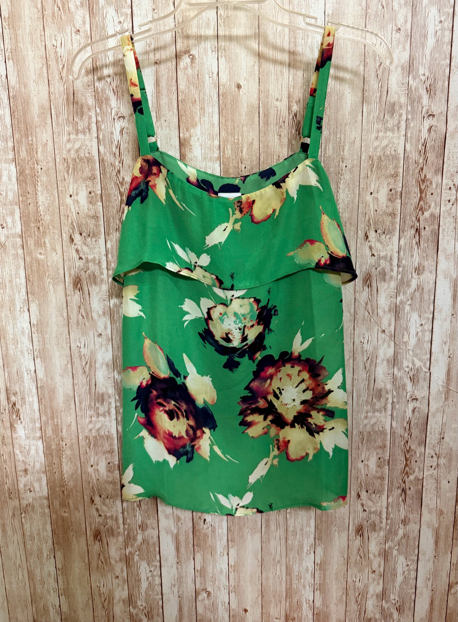 CABI Size S GREEN FLORAL Top