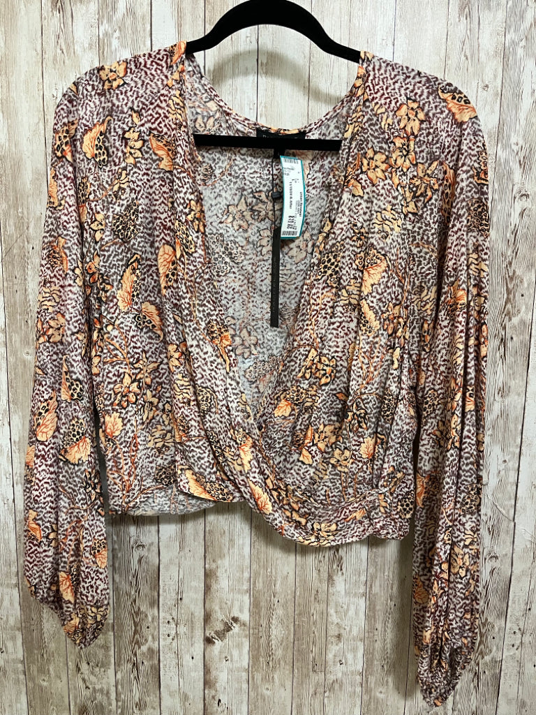 RACHEL ZOE Size L CREAM FLORAL Top