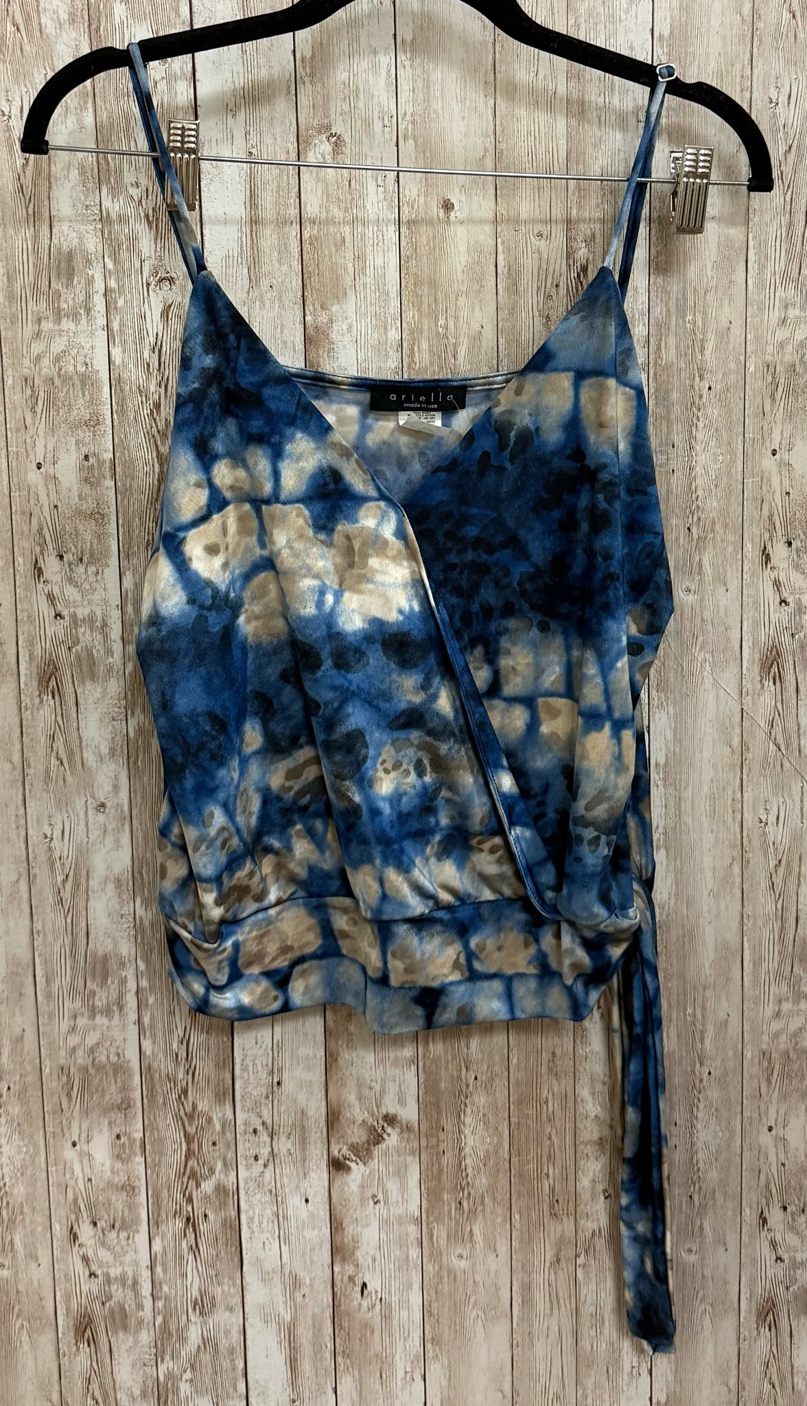 Size S ARIELLA BLUE AND TAN PRINT 2 PC PANT SET