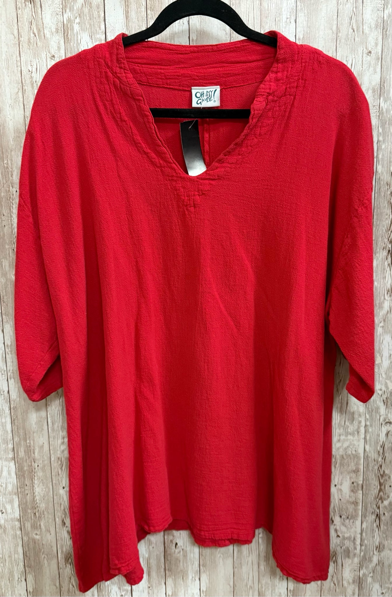 Size XL OH MY GAUZE Red Top