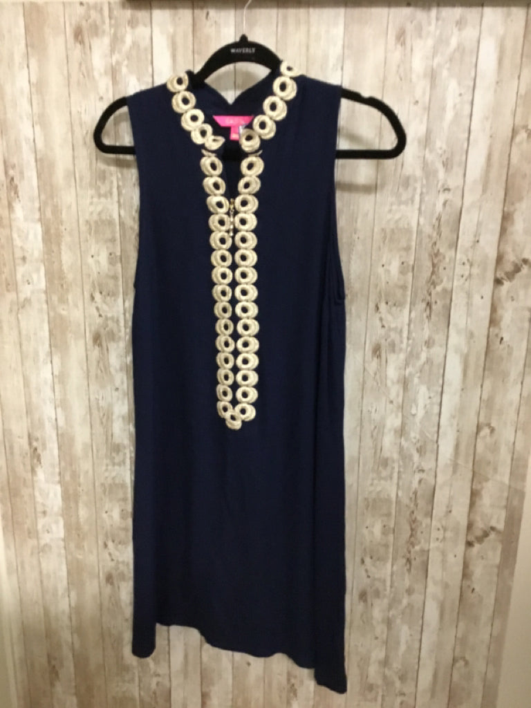 Size 6 LILLY PULITZER NAVY&GOLD Dress
