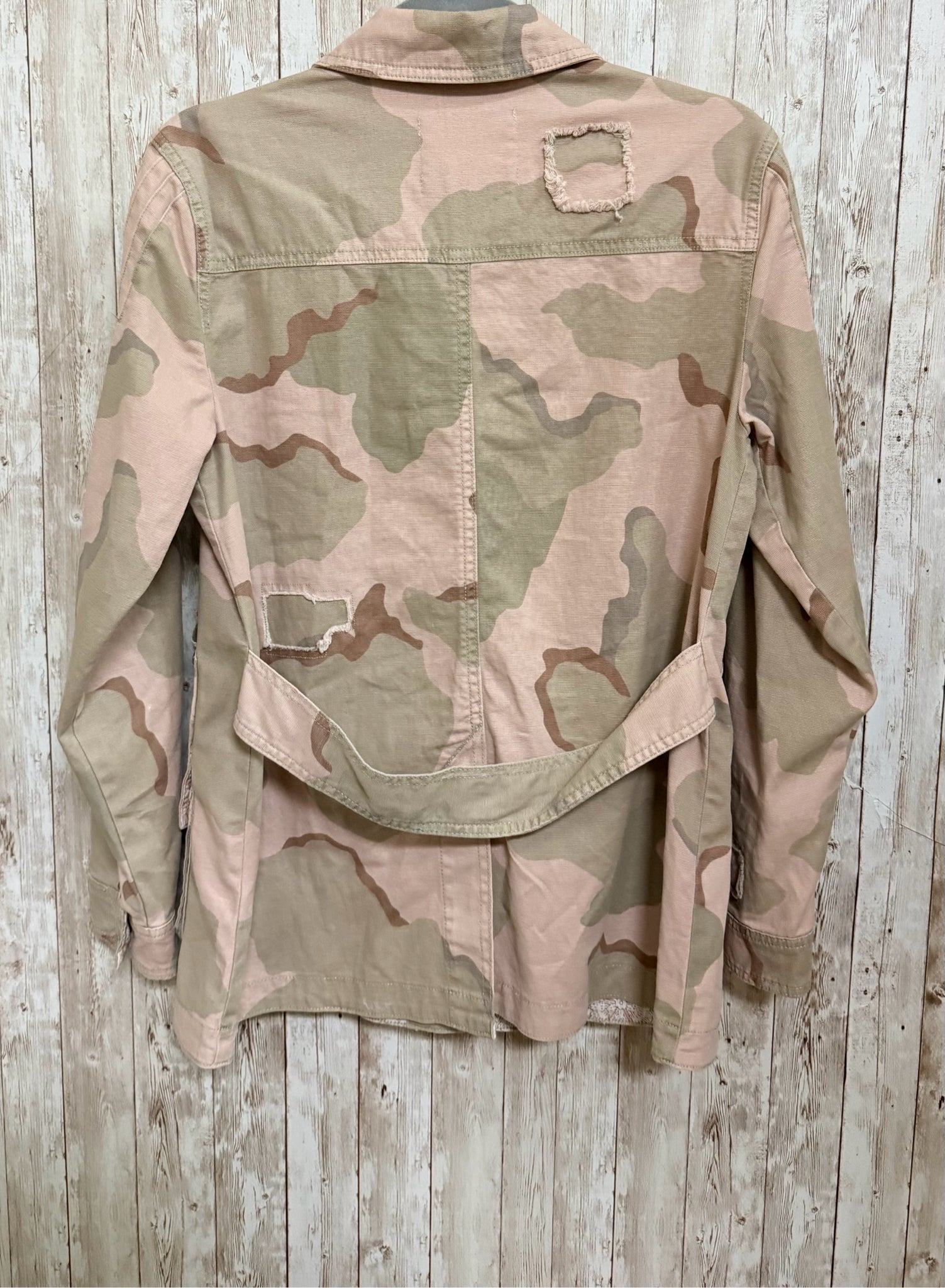 ANTHROPOLOGIE Size XS TAN CAMO Jacket