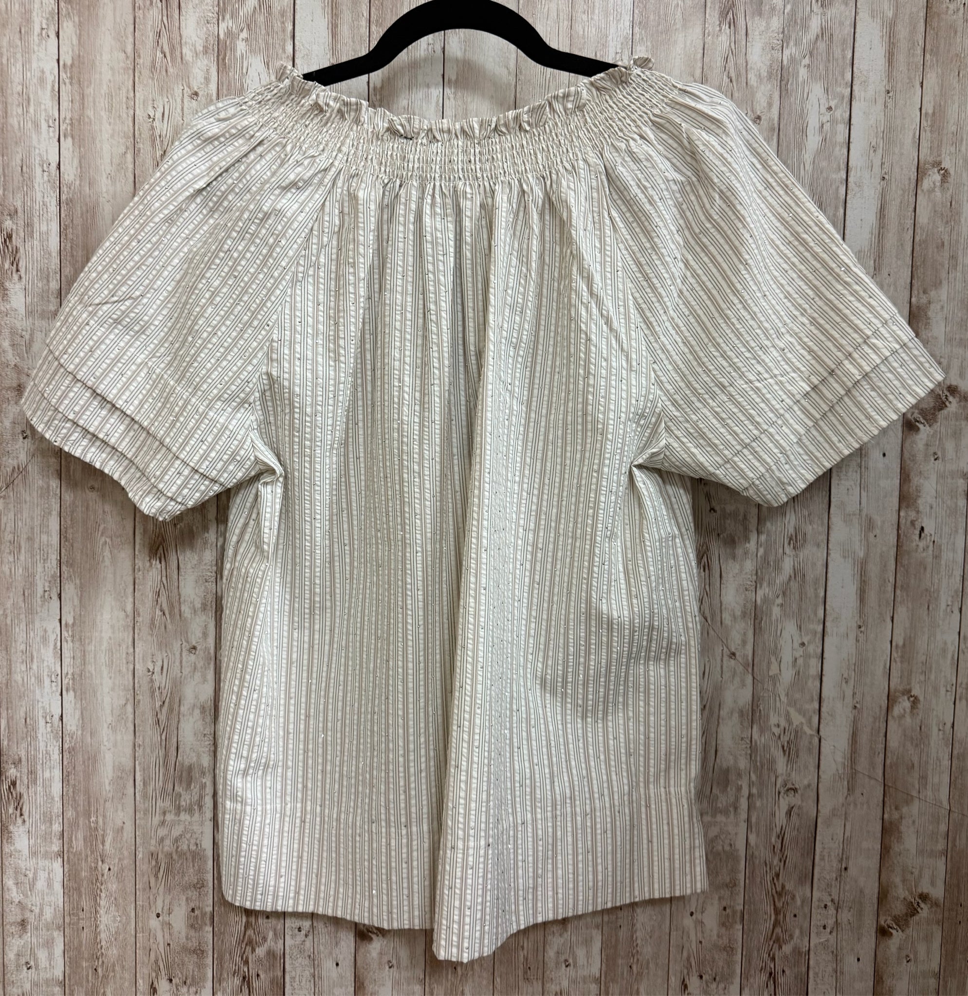 Size M BADGLEY MISCHKA CREAM STRIPE Top