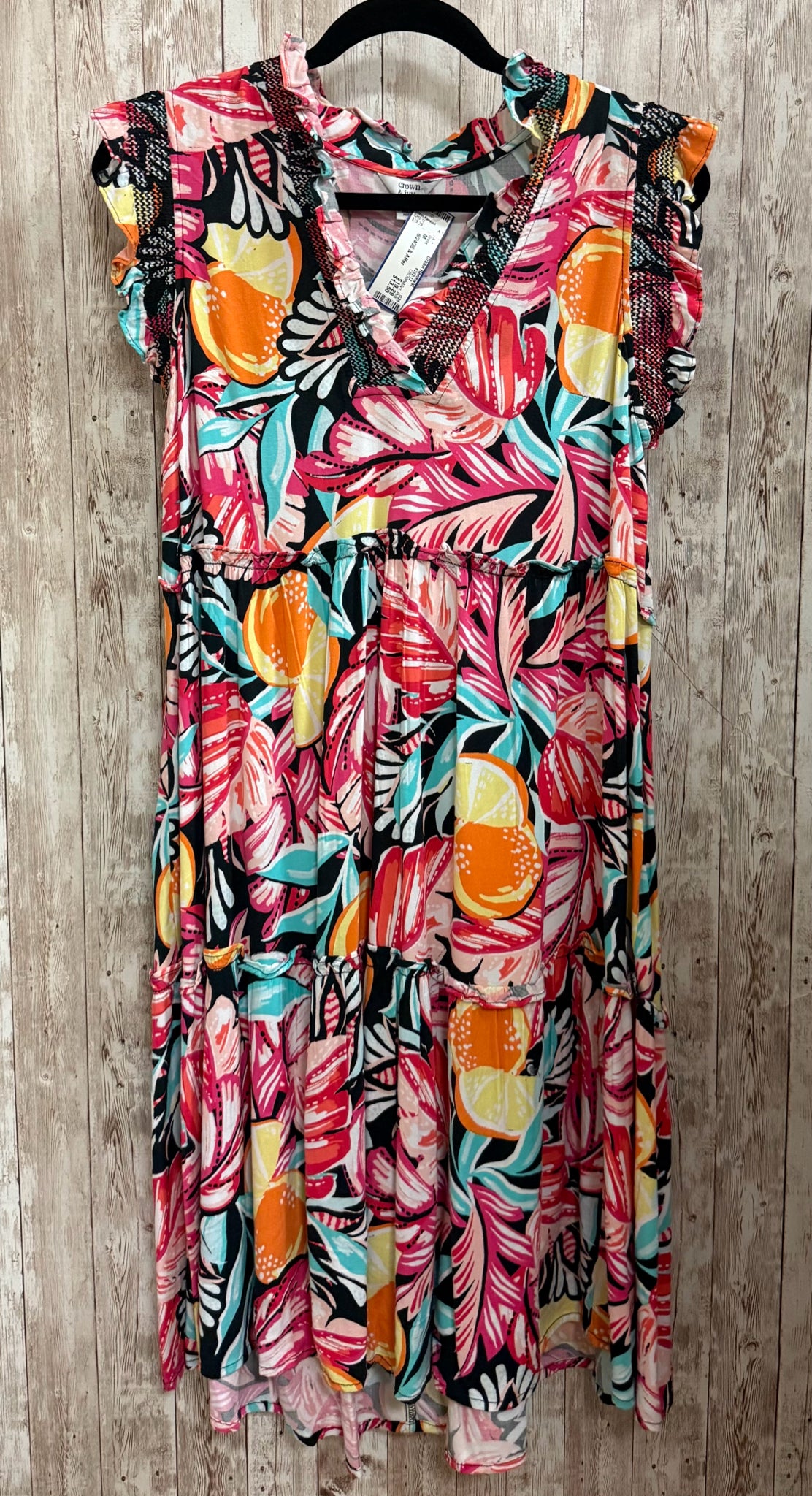 Size M CROWN&IVY Pink Print Dress