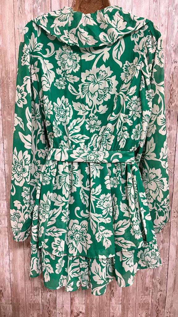 FLYING TOMATO Size M GREEN FLORAL Romper