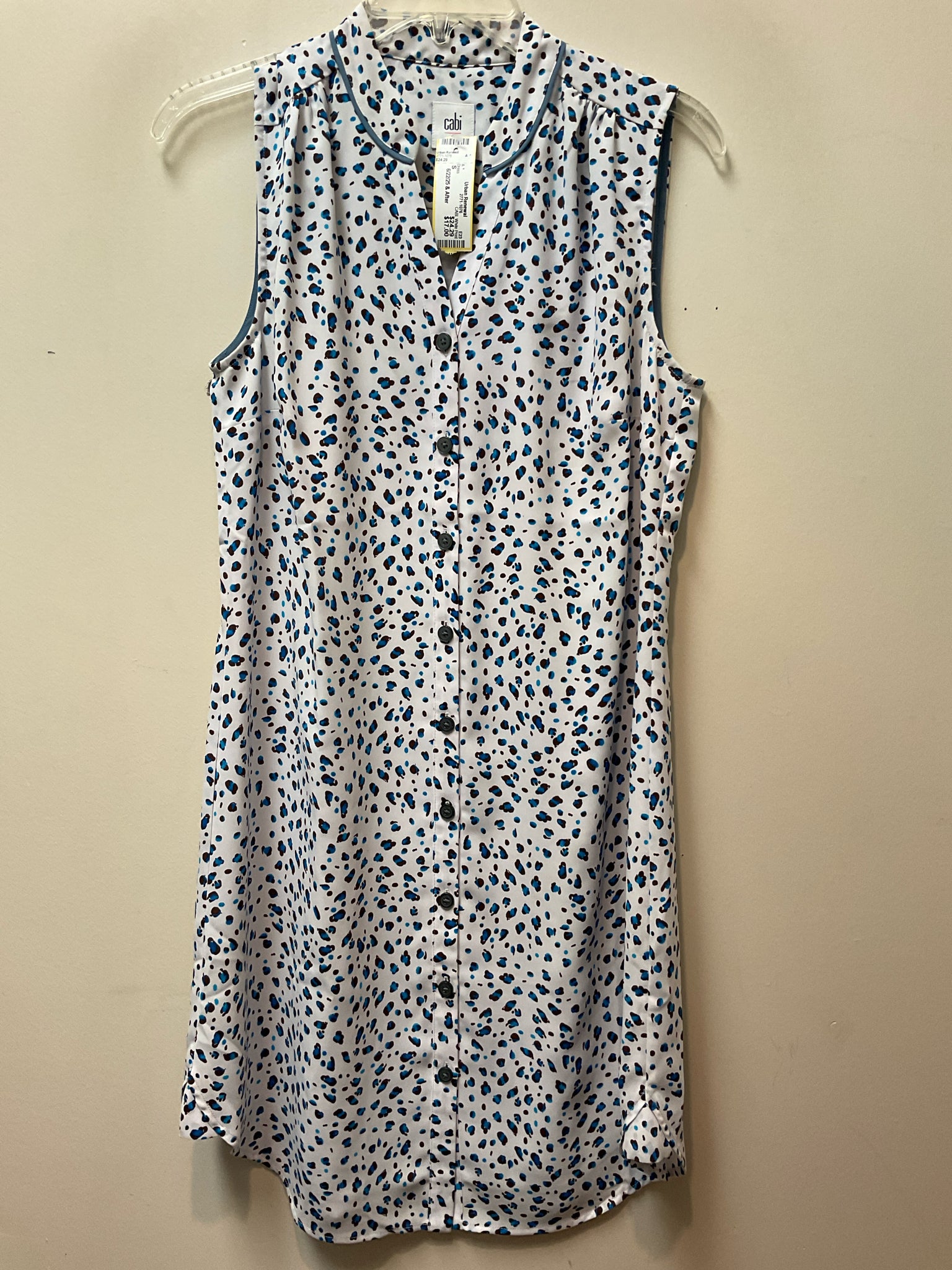 Size S CABI White Print Dress