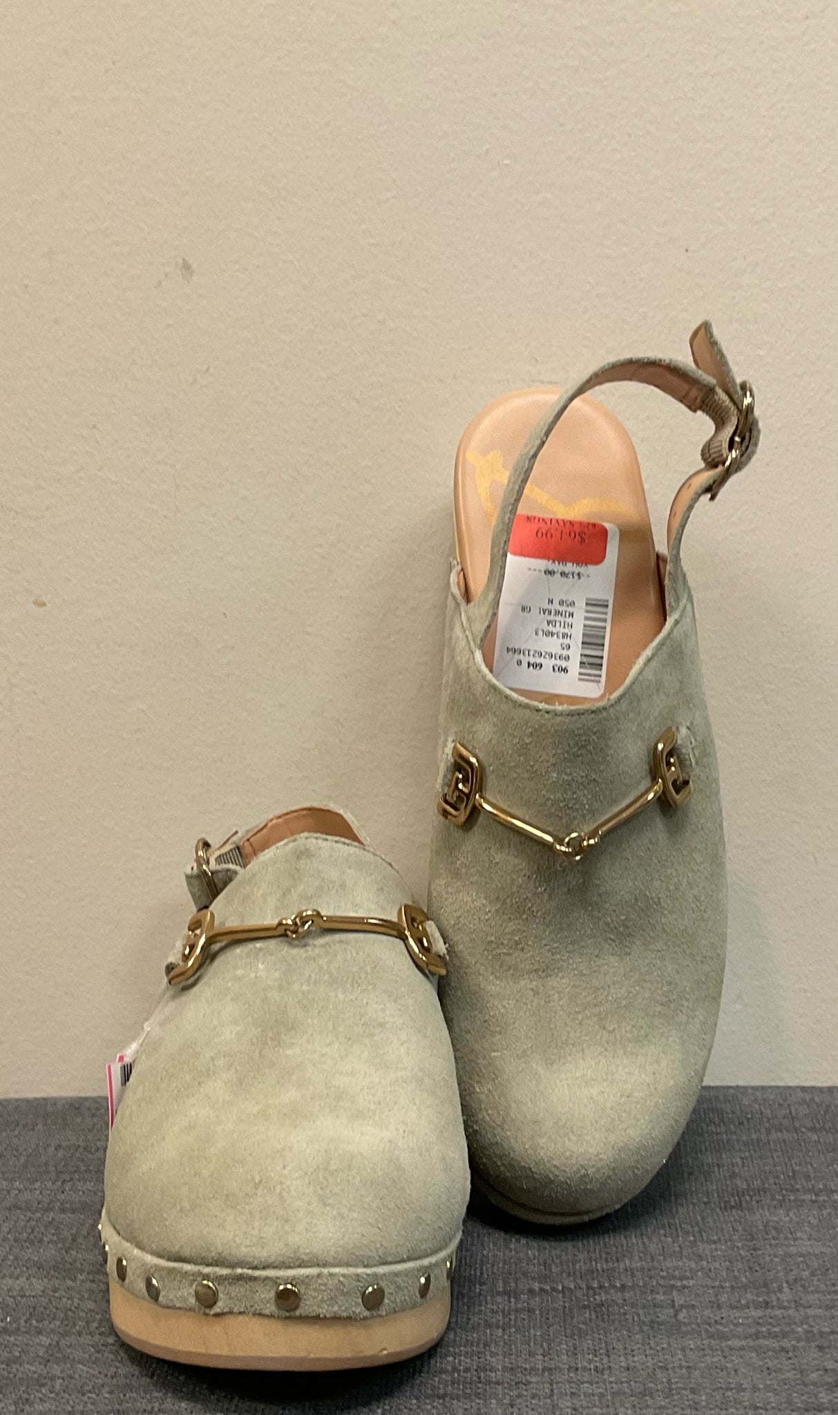 5 SAM EDELMAN Light Grey Clogs