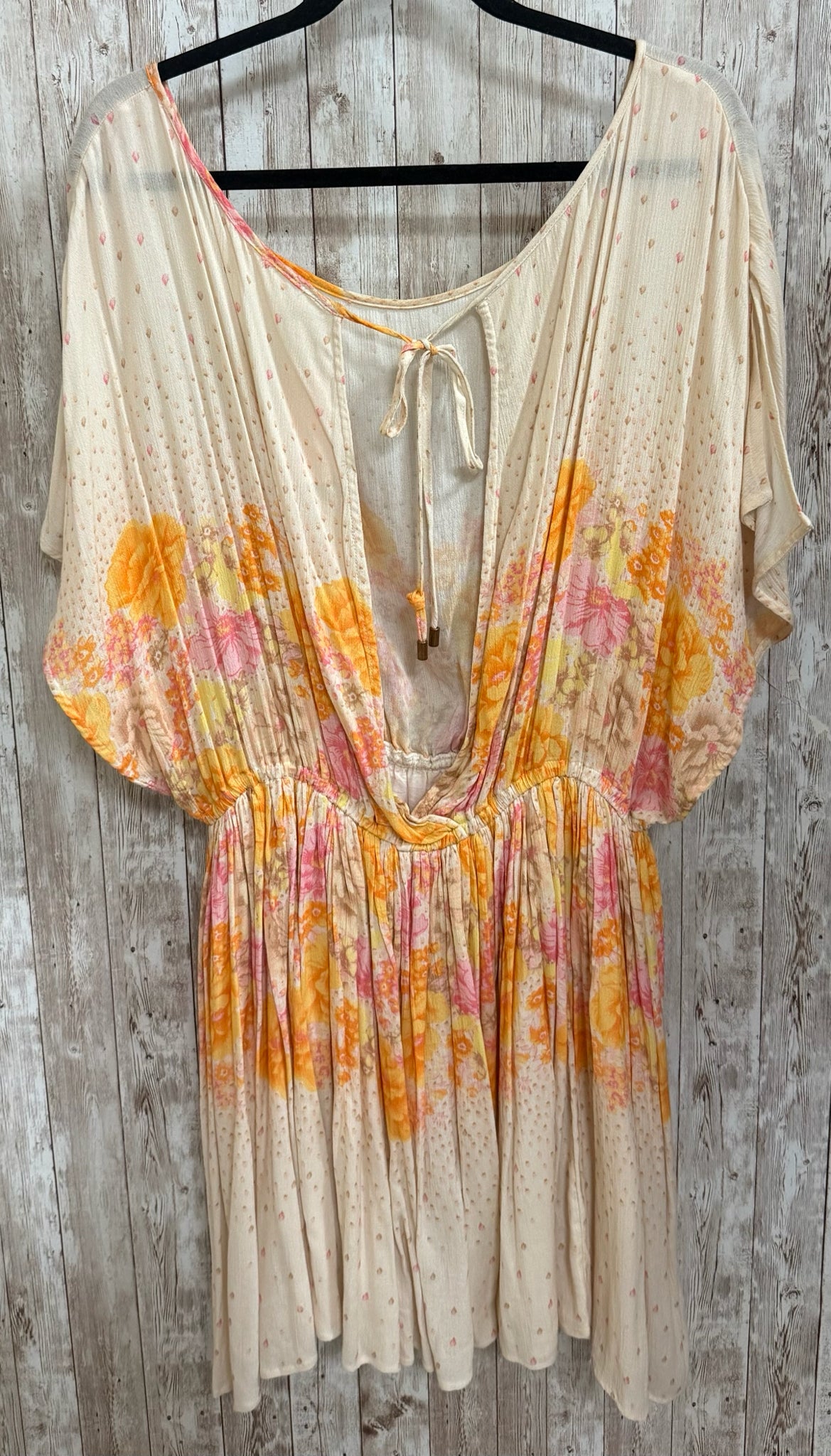 Size XL FREE PEOPLE CREAM PRINT Dress