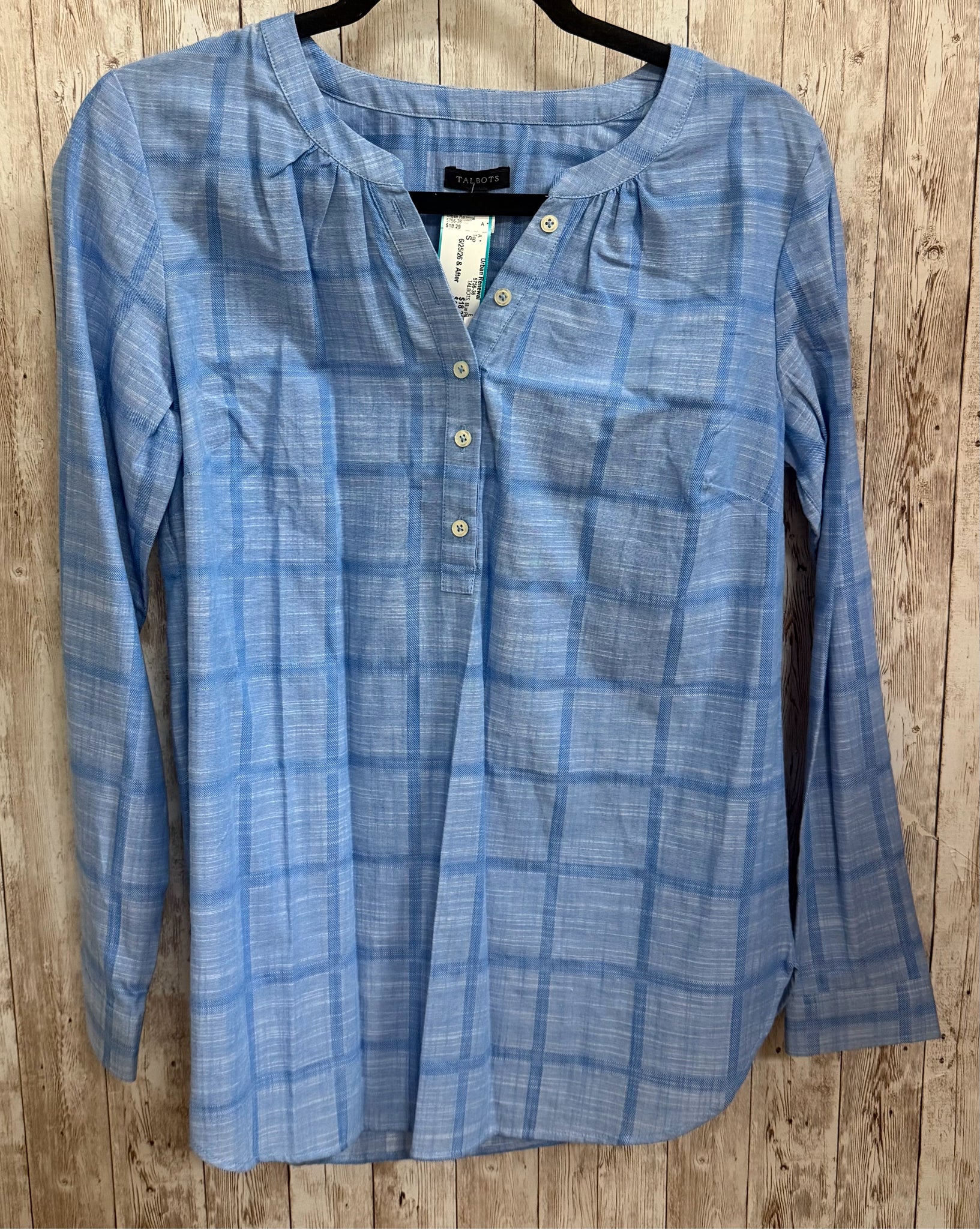 Size S TALBOTS Blue Print Top