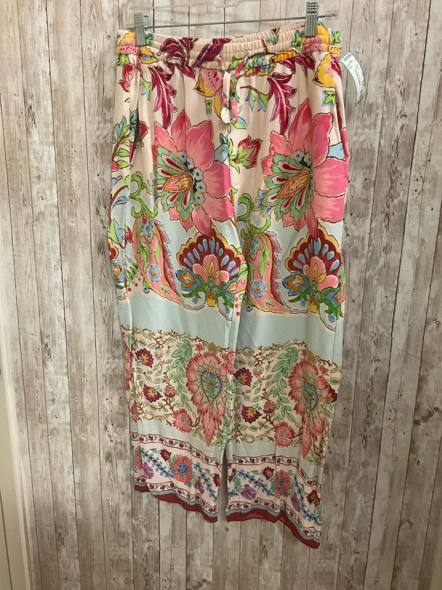 Size L ZARA PINK FLORAL Pants