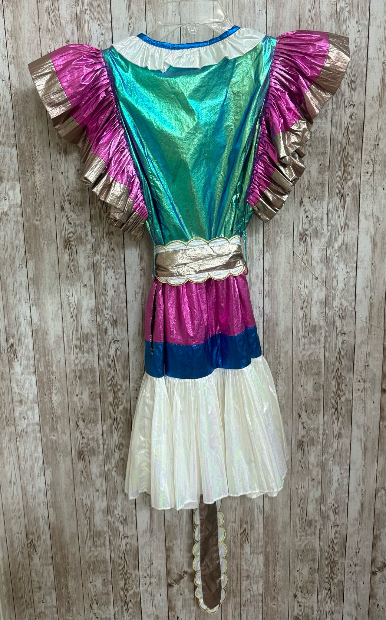 Size XS CELIA BEIGE AND BLUE PRINT Dress