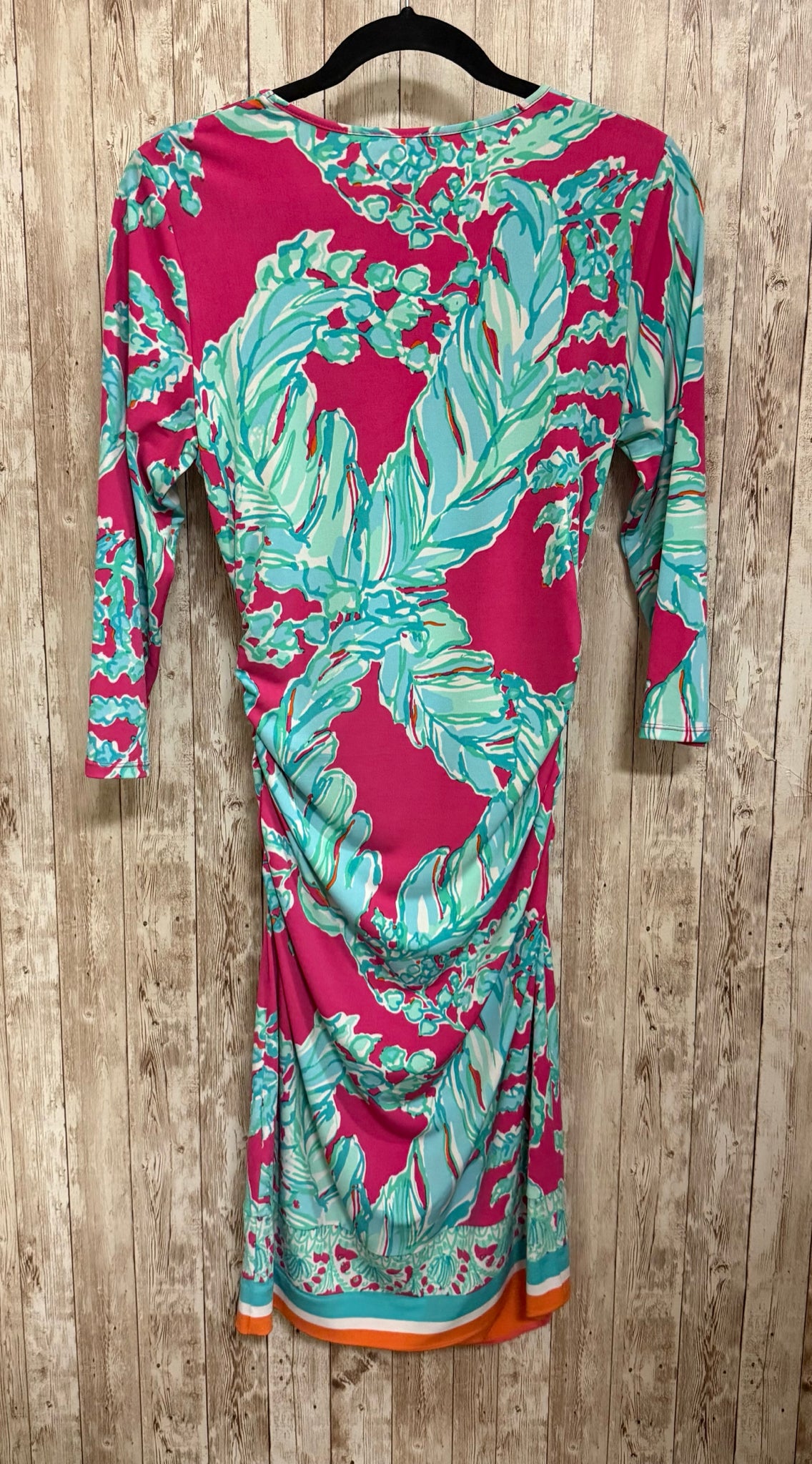 LILLY PULITZER Size M PINK AND AQUA PRINT Dress