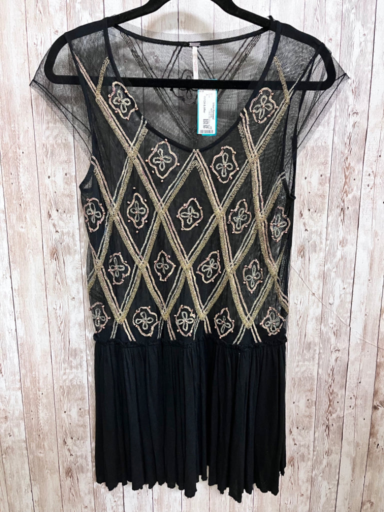 FREE PEOPLE Black Women Size L Tunic