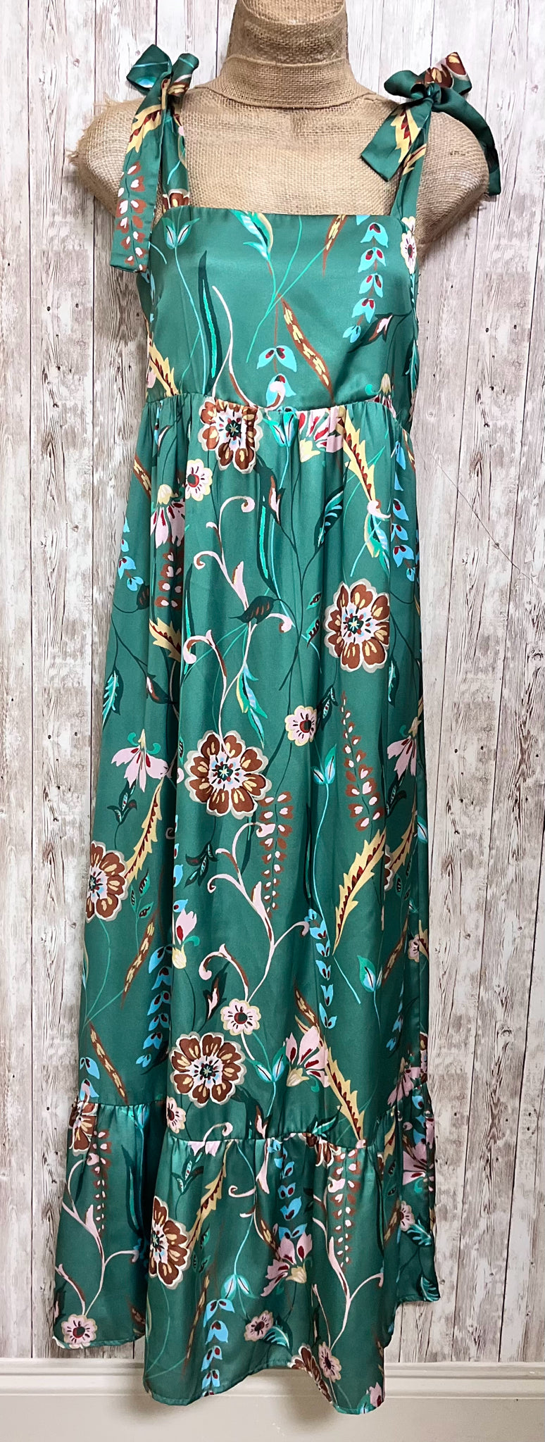 Size S THML GREEN FLORAL Dress