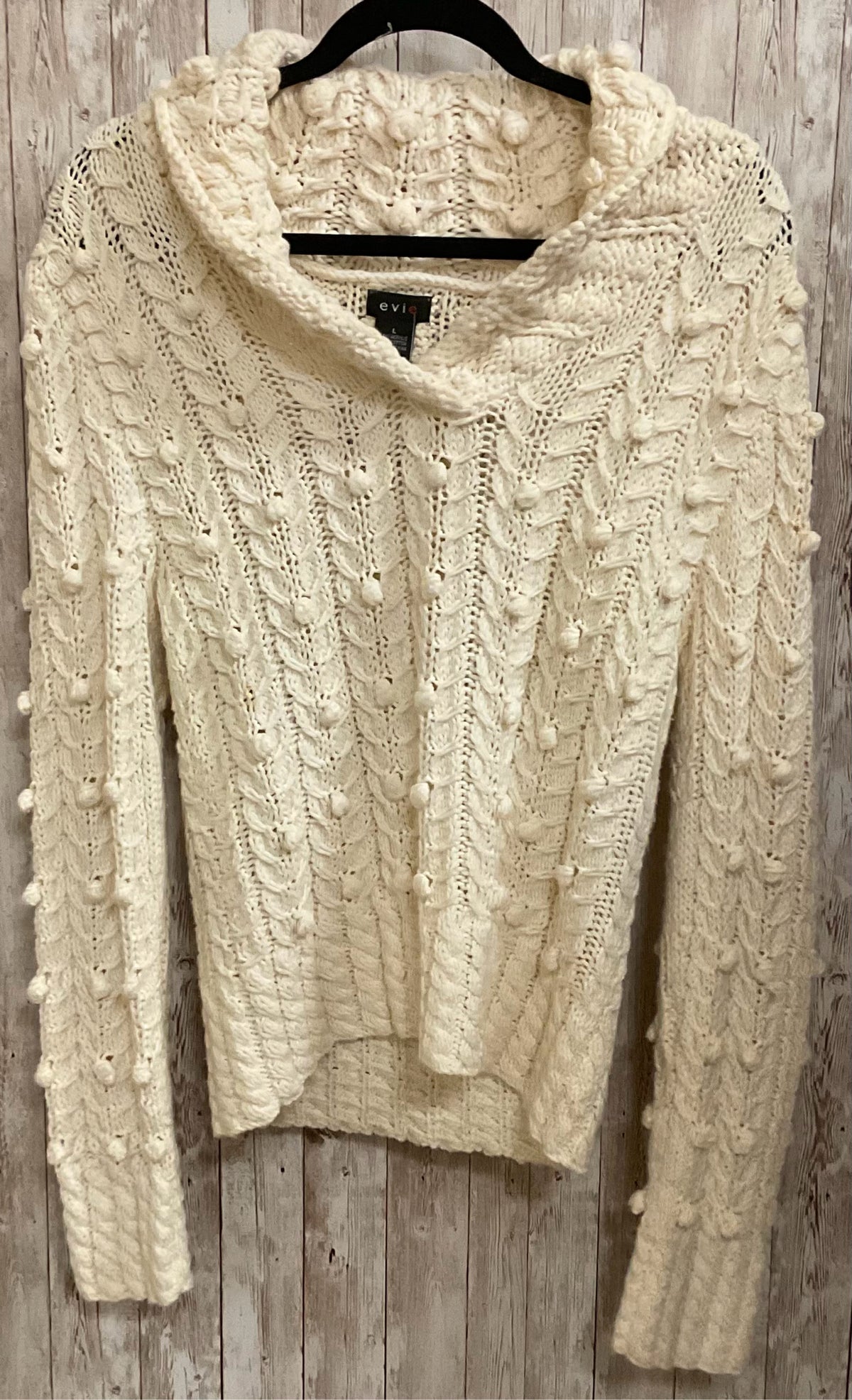 Size L EVIE Cream Sweater