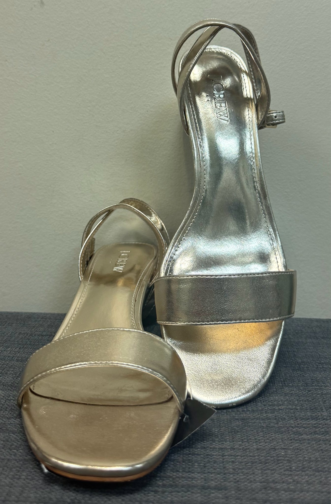 8 J.CREW Gold Sandals
