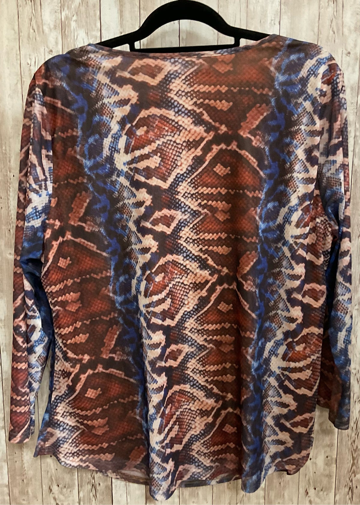 Size XL CALEEOS BLUE AND BROWN Top