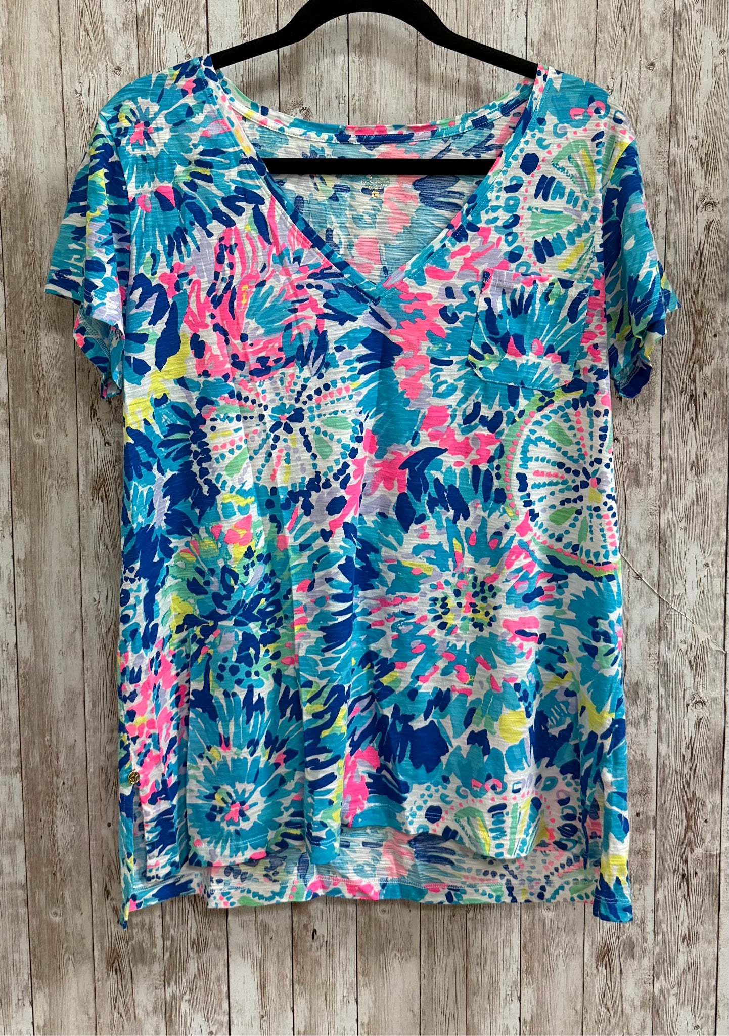 Size L LILLY PULITZER blue and pink Top