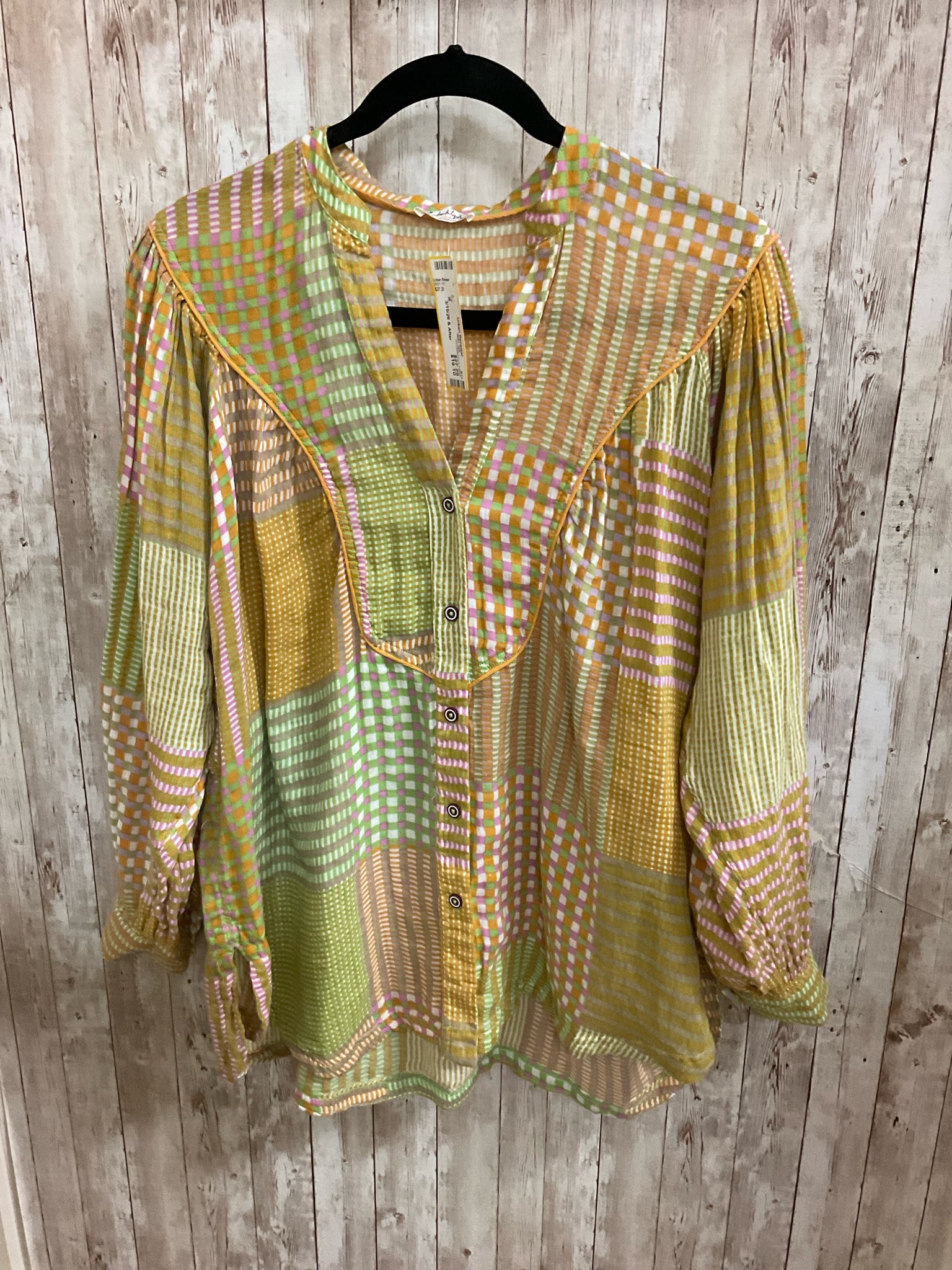 Size S INTIMATELY FREE PEOPLE Lime Print Top