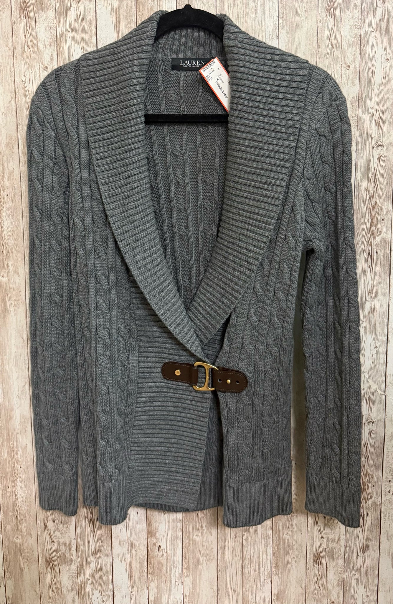 Size M LAUREN RALPH LAUREN GREY Cardigan