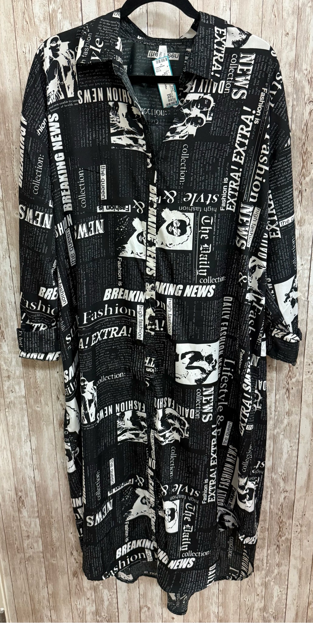 Size XL LIVE 4 TRUTH BLACK AND WHITE PRINT Dress