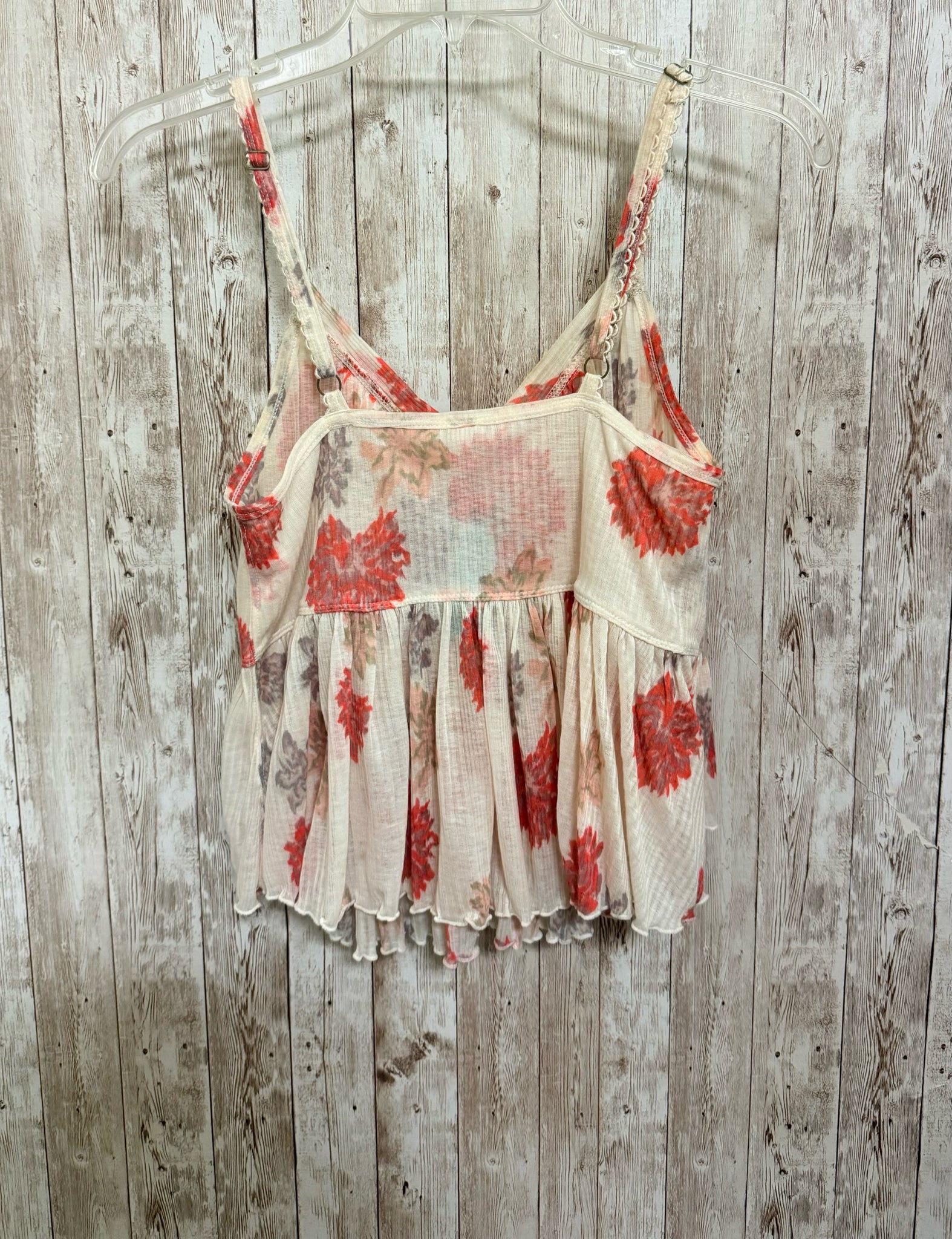 FREE PEOPLE Size S/P CREAM FLORAL Top