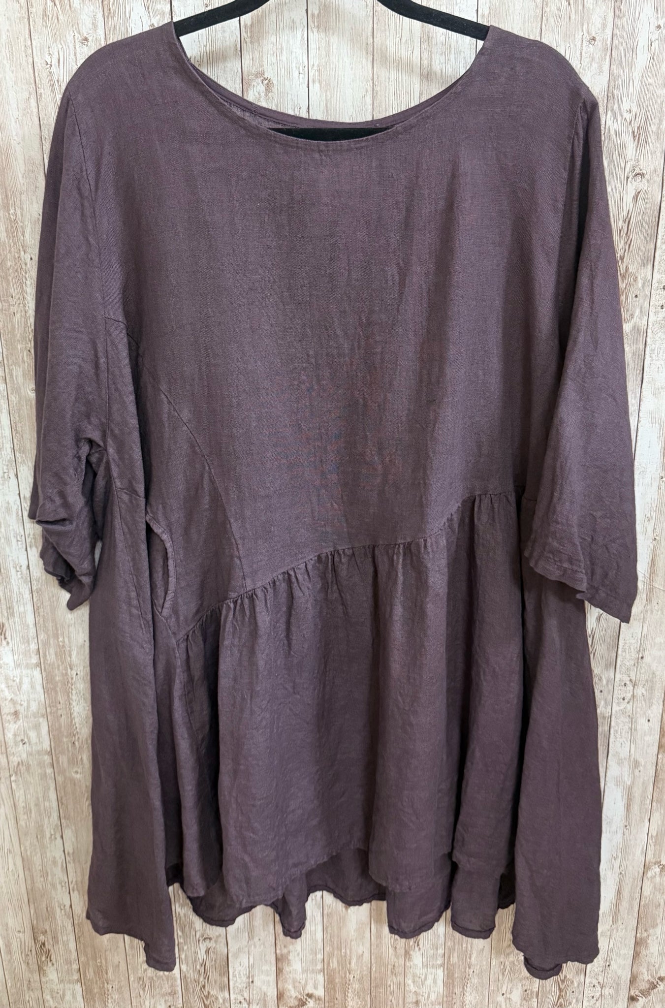 MADE IN ITALY EGGPLANT Women Size XL Tunic
