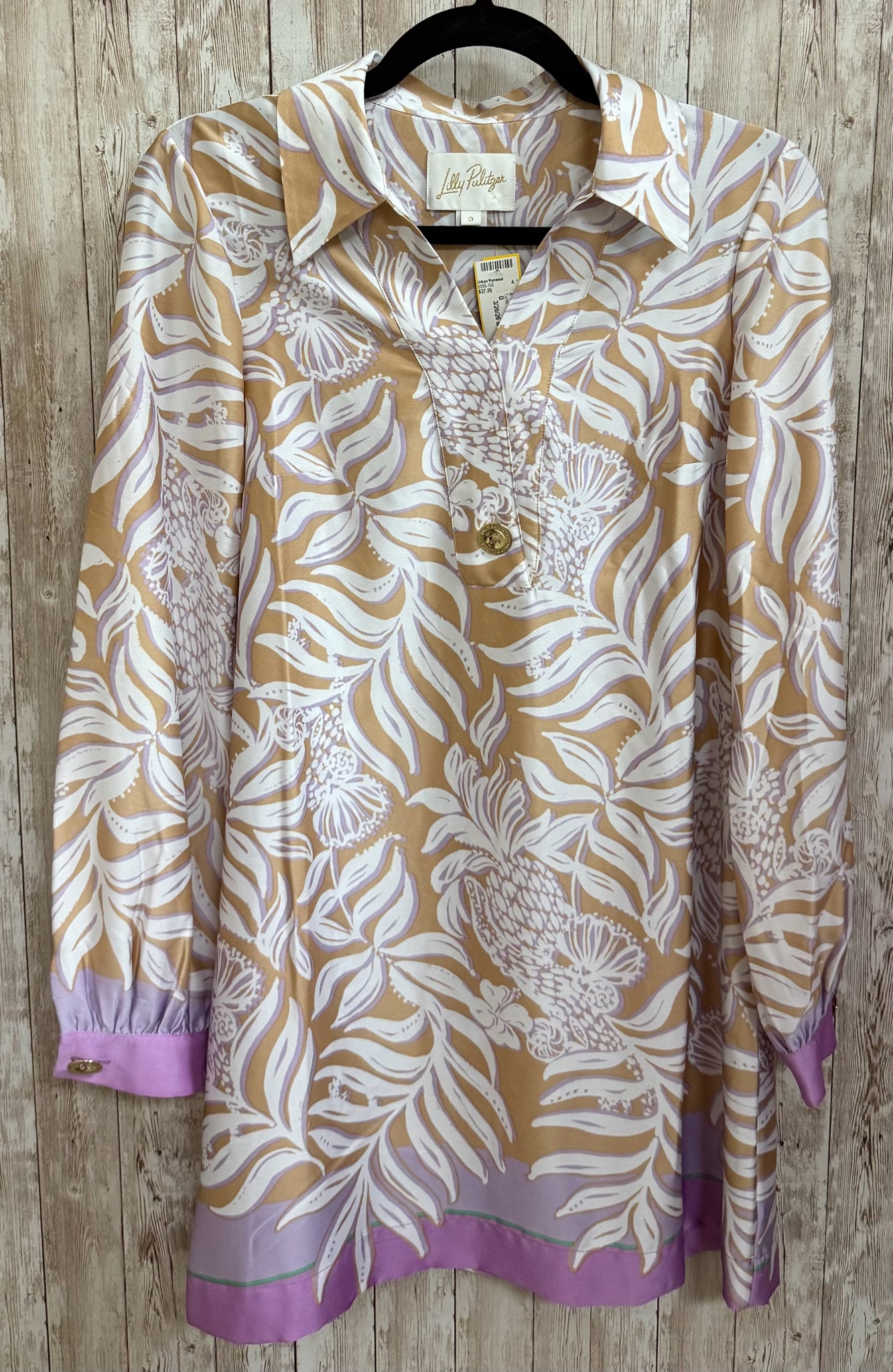 LILLY PULITZER TAN AND WHITE Women Size 0 Tunic