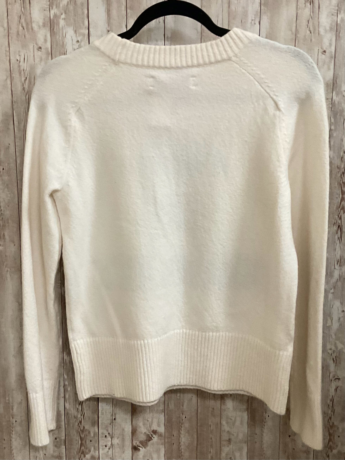 Size L LOFT White Print Sweater