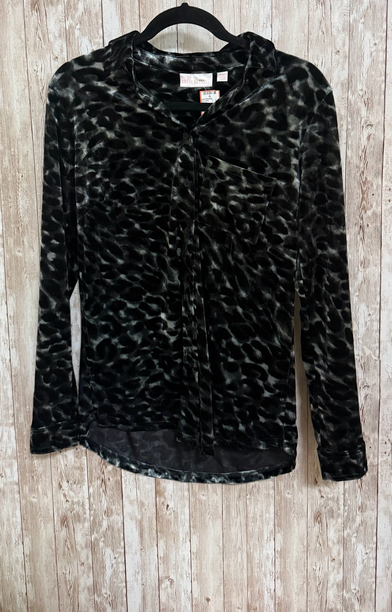 BELLE Size XXS BLACK MULTI Top