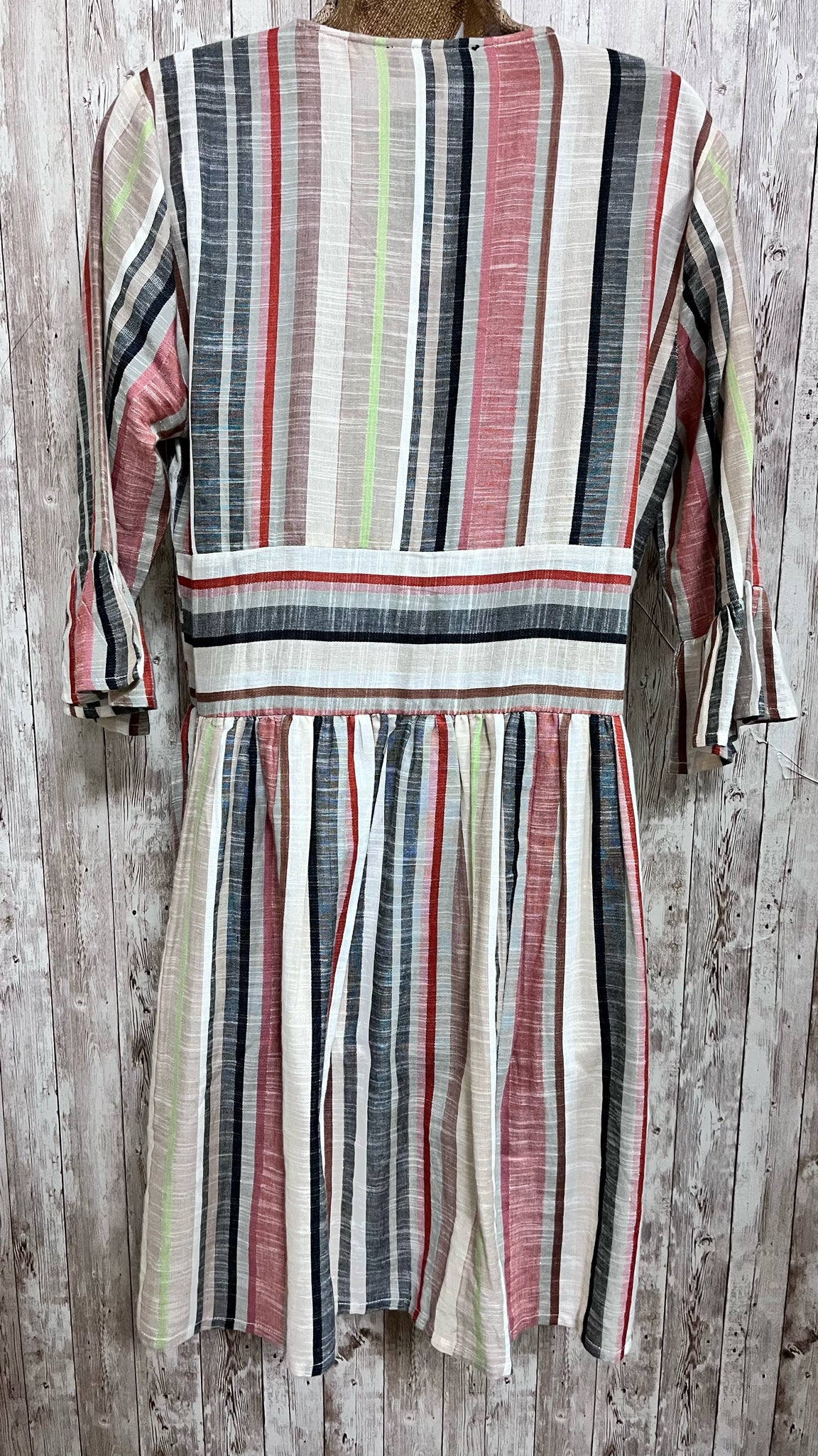 LULUS Size L CREAM STRIPE Dress