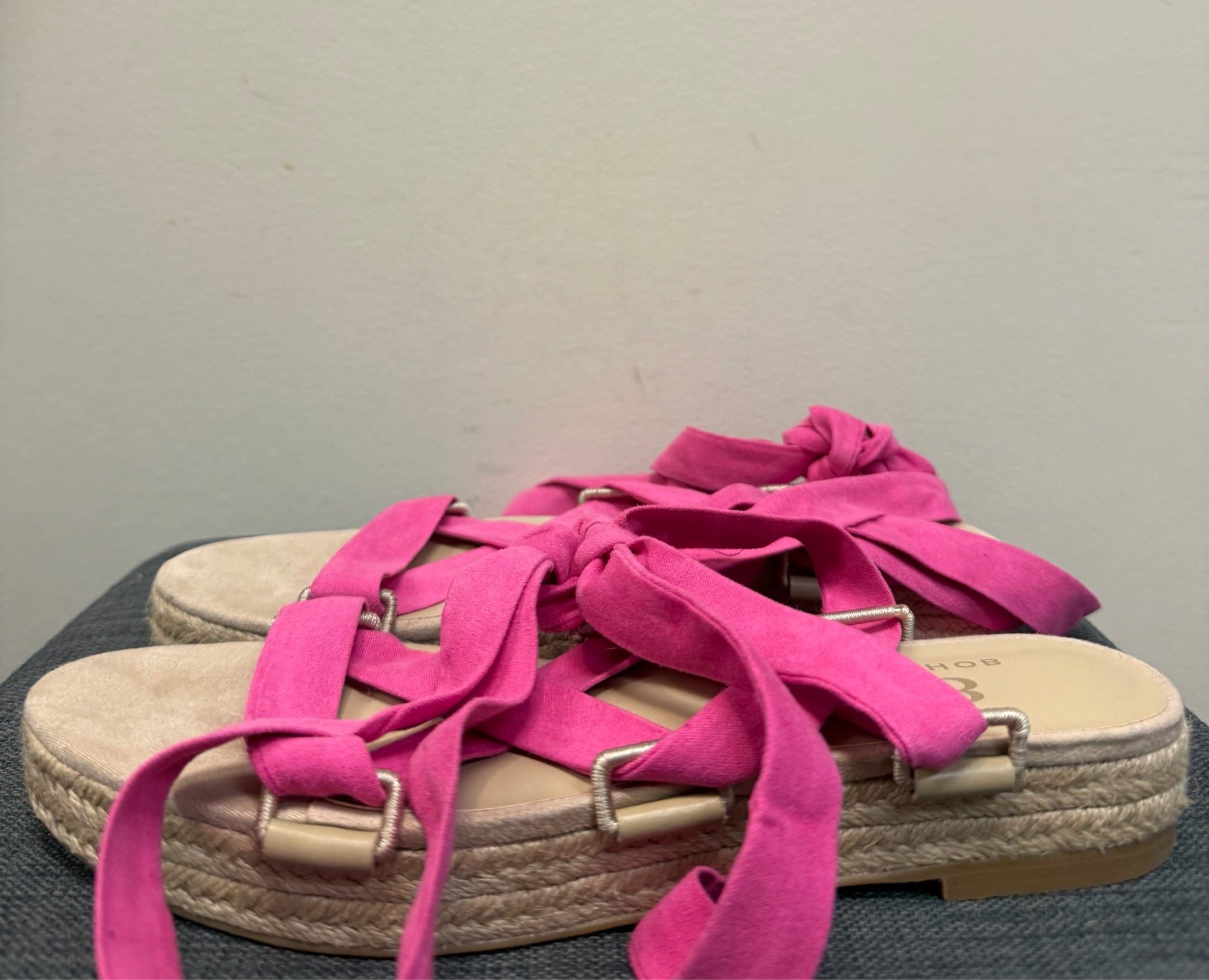8 BOHO ROW Hot Pink Sandals