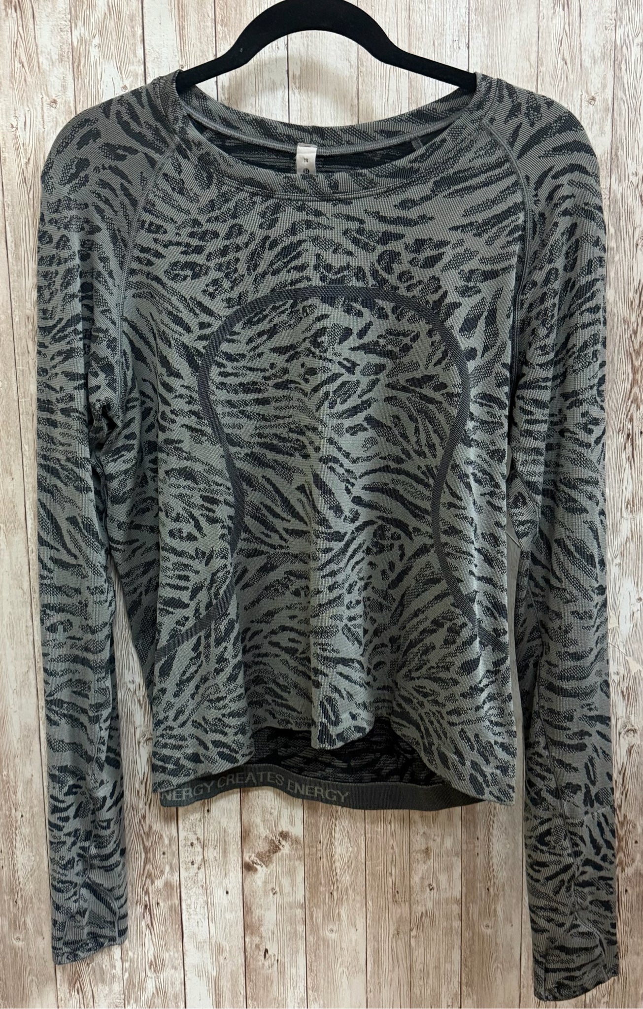 Size 14 LULULEMON GRAY ANIMAL Top