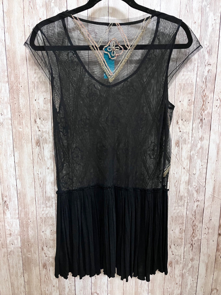 FREE PEOPLE Black Women Size L Tunic