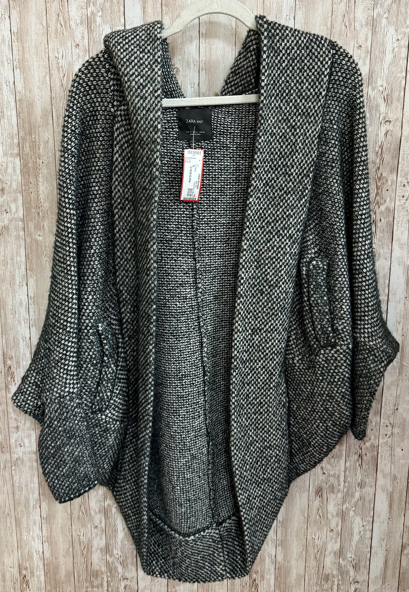 Size S ZARA KNIT Black & Cream Cardigan
