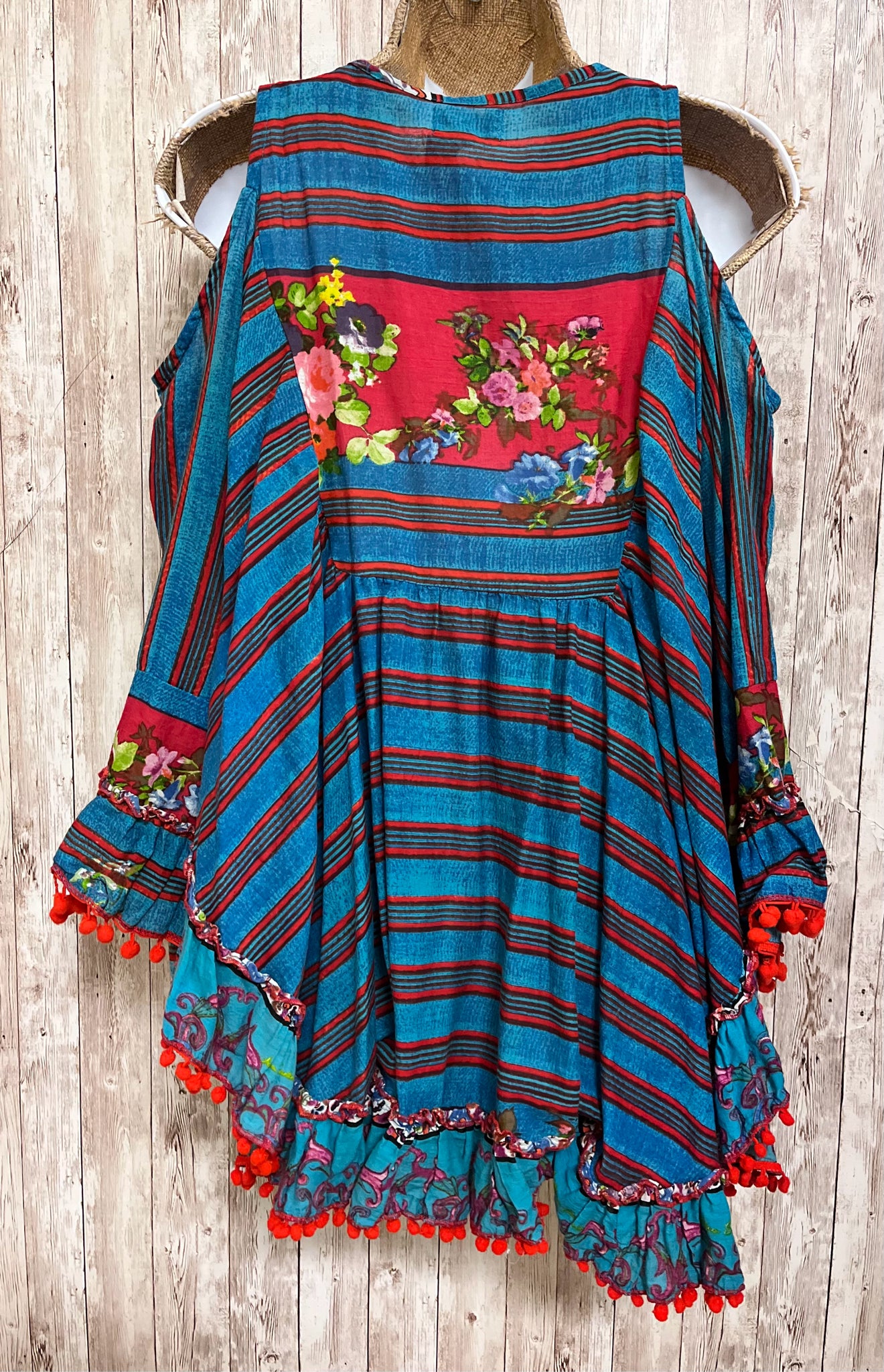 ANTICA SANTORIA Size One Size BLUE AND RED Top