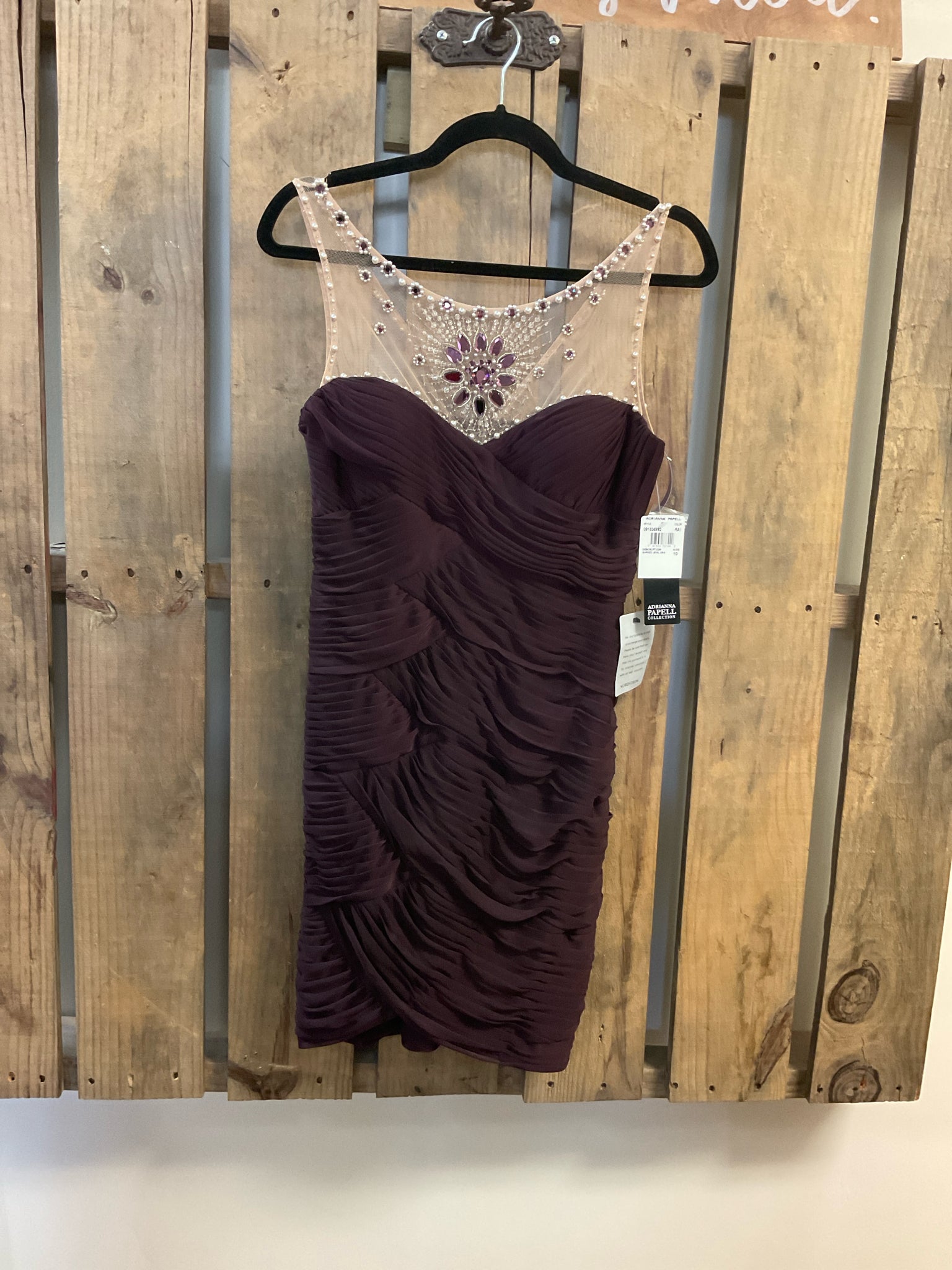 Size 10 ADRIANNA PAPELL Purple Dress