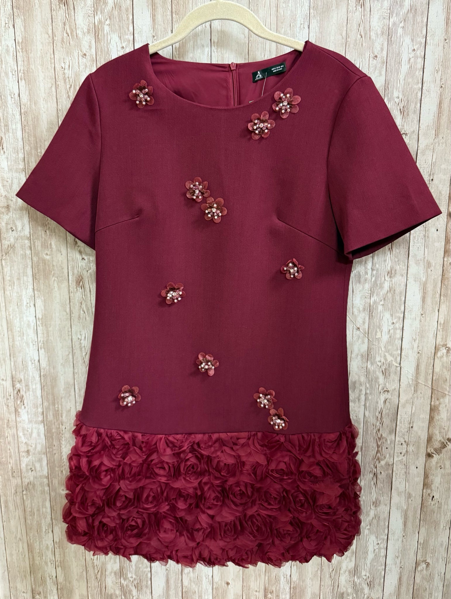 Size M ANEWSTA Burgundy Dress