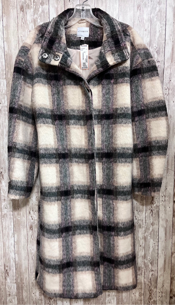 CYRUS CREAM AND BEIGE PLAID Coat