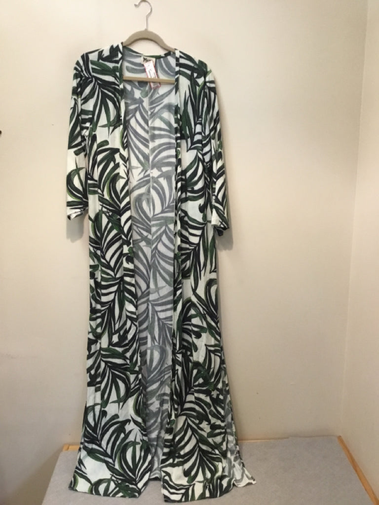 MUMU Size M WHITE AND GREEN Duster