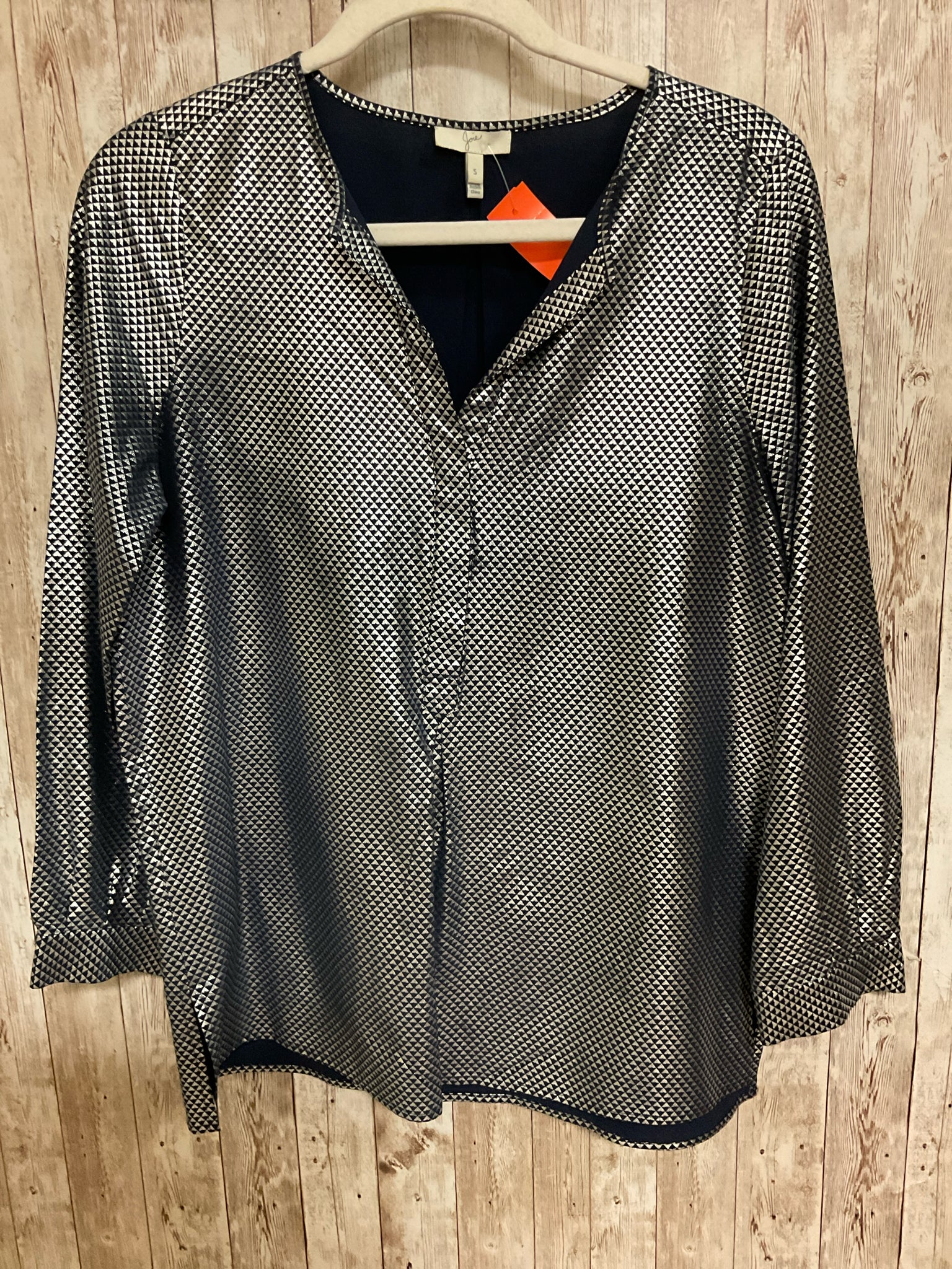 Size S JOIE NAVY AND SILVER Top