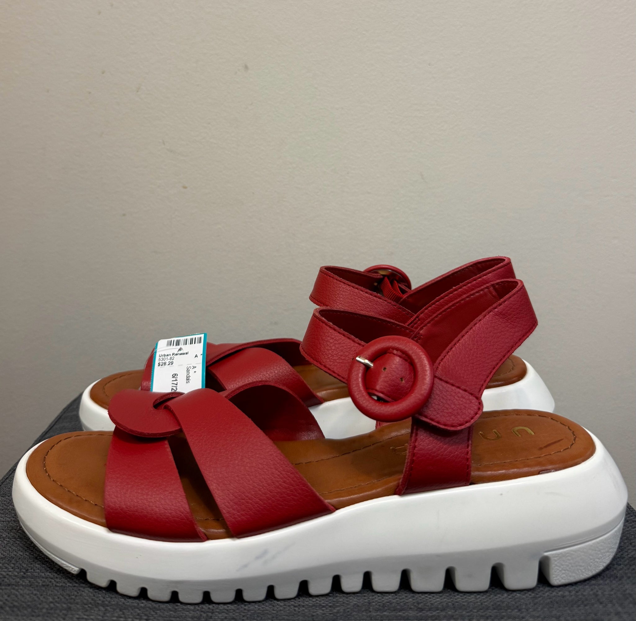 9.5 UNISA Red Sandals