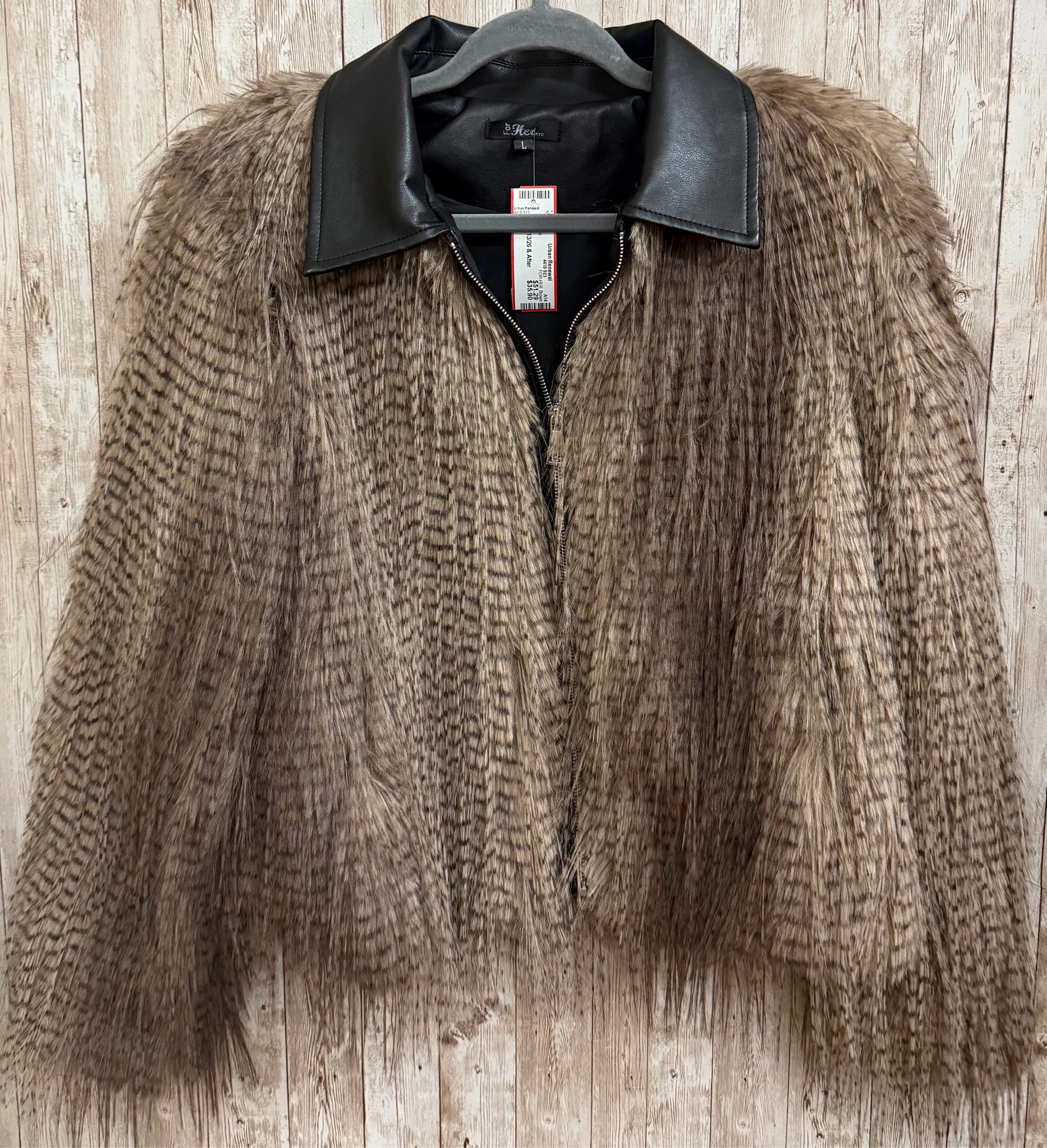 Size L FOR HER Brown Jacket