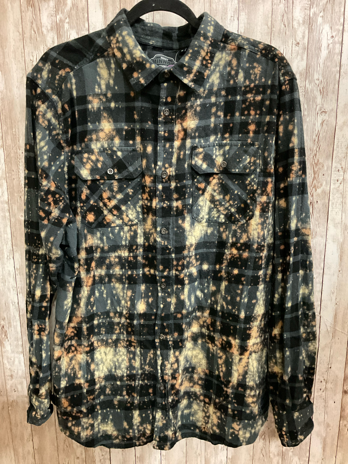 Size XL ANGRY MINNOW Black Print Top