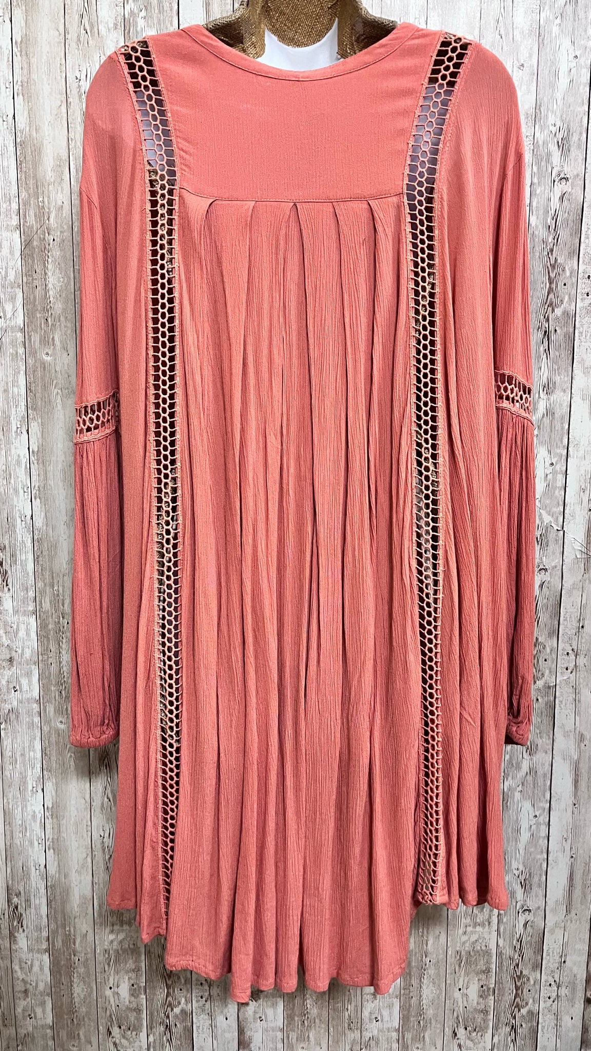 FREE PEOPLE Size L Coral Top