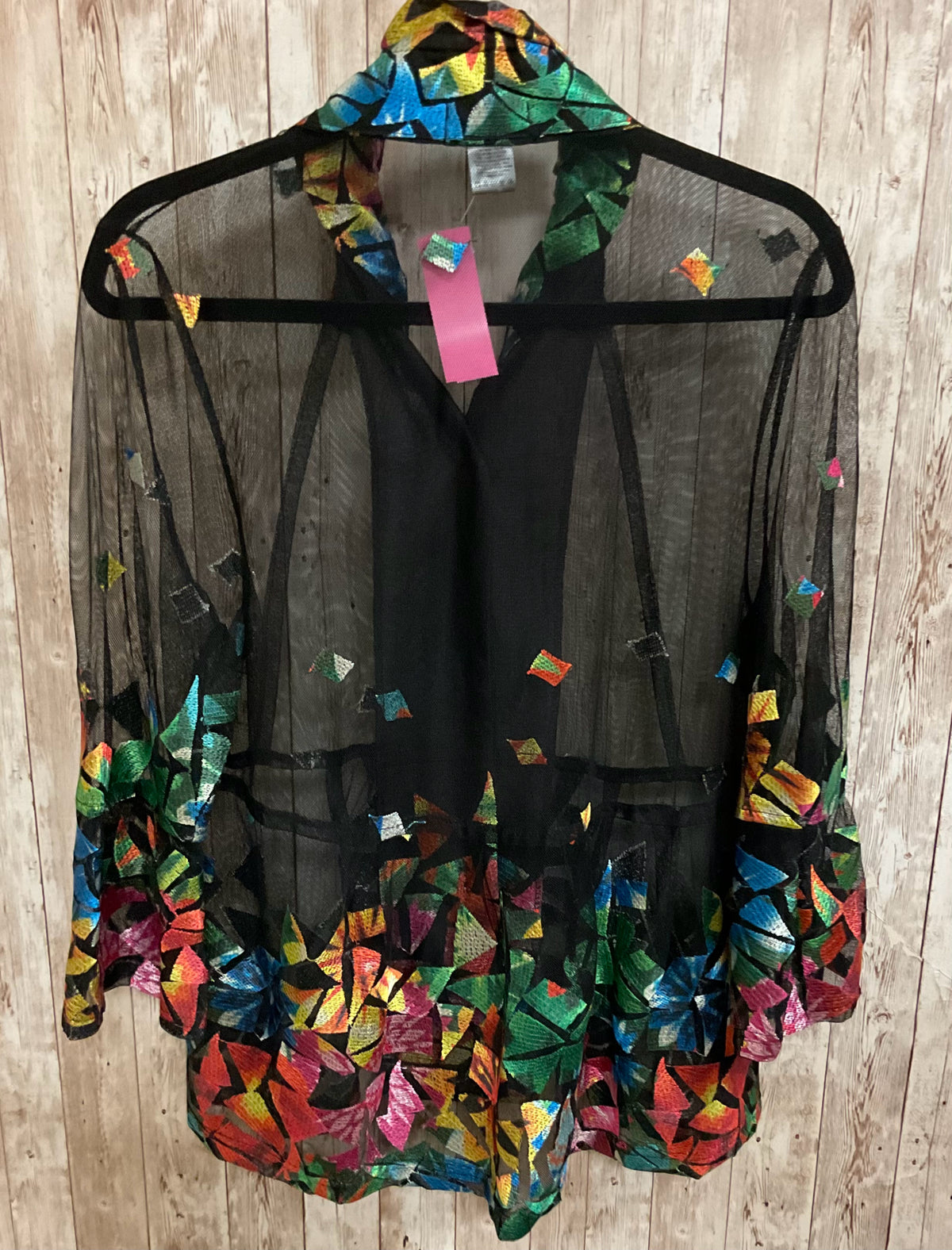 Size M Damee, Inc Black Print Jacket