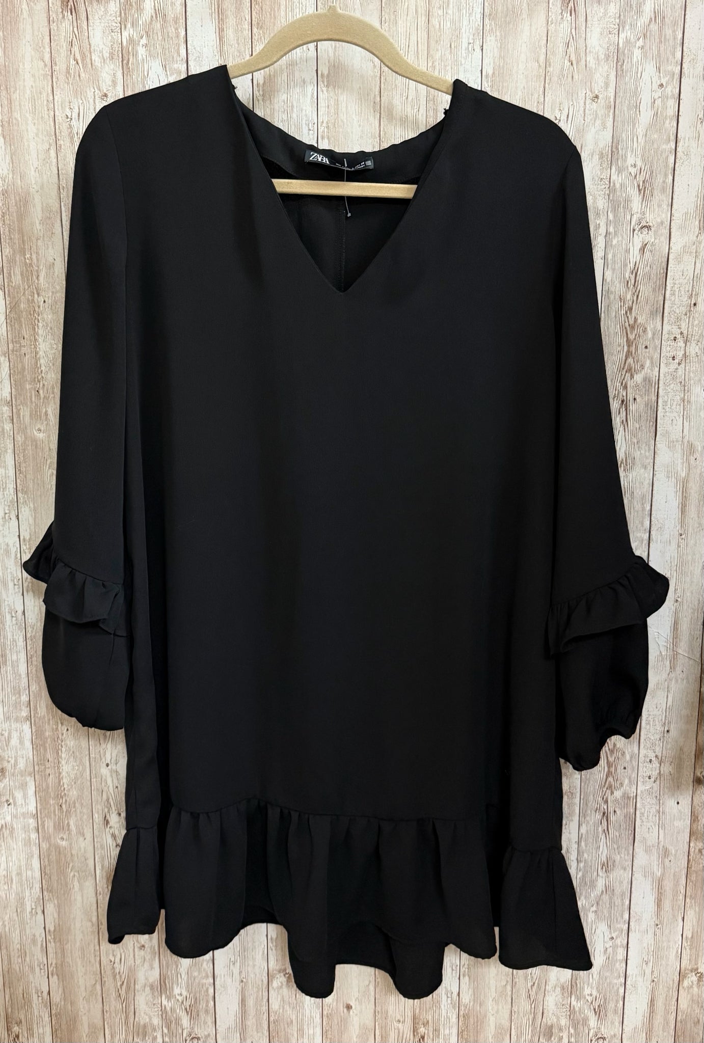 ZARA Size L Black Dress